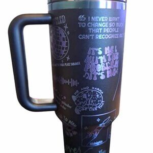 Custom Engraved Taylor Swift Limited Edition Black Chroma Stanley 40oz Tumbler